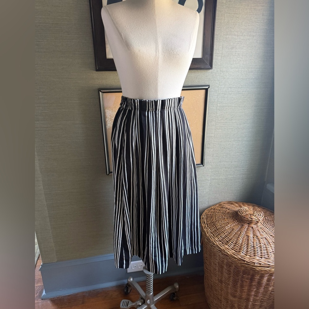 H&M Striped Midi Skirt - Size 2